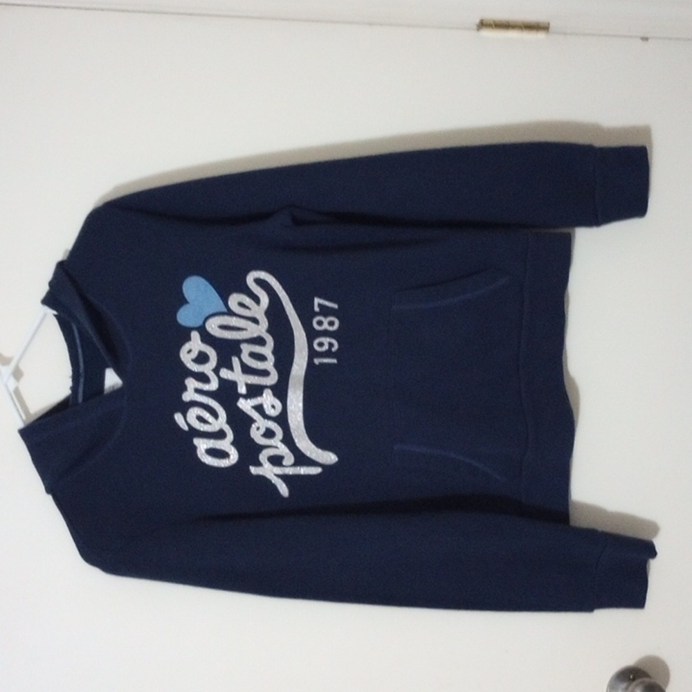 Aeropostale woman's hoodie size large dark blue